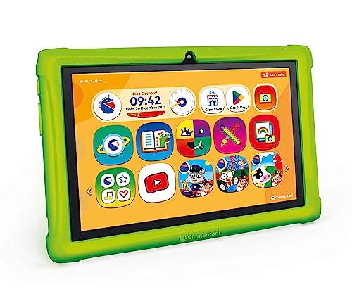 Clementoni 16795 Clempad Tablet für Kinder von 3 – 6 Jahren, Lerntechnologie, (10 Zoll), IPS-HD-Bildschirm, Speicher 32 GB, RAM 2G, Android 13, Italienisch von Clementoni