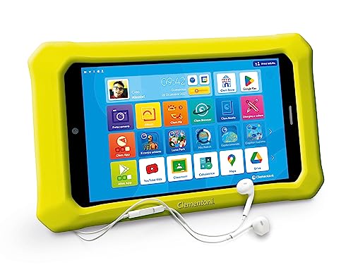 Clementoni - Clempad 8 Zoll PRO Tablet 6-12 Jahre, Bildungstechnologie, Technologie für Kinder, Bildschirm 8 Zoll IPS HD Bildschirm, Speicher 16 GB, RAM 2G, Android 13, Italienische Farbe, 16796 von Clementoni