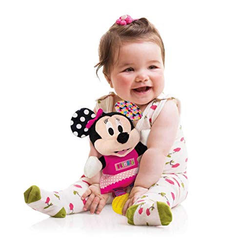 Disney Baby Minnie Mouse Plüschtier mit Beißring - Weiches Spielzeug für Babys Entwicklung, Stofftier für Säuglinge, Lernspielzeug, Kleinkinder ab 6 Monaten, 17164 von Clementoni von Clementoni