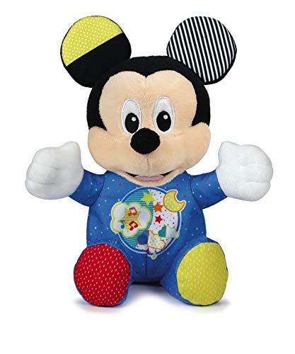 Clementoni 17206 Disney Baby – Mickey Leucht-Plüsch, Kuscheltier für Kleinkinder & Säuglinge, Stofftier mit Licht und Musik, Einschlafhilfe für Kinder von Clementoni