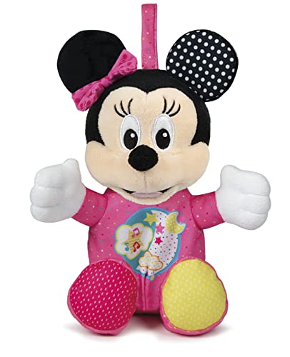 Clementoni 17207 Disney Baby – Minnie Leucht-Plüsch, Kuscheltier für Kleinkinder & Säuglinge, Stofftier mit Licht und Musik, Einschlafhilfe für Kinder von Clementoni