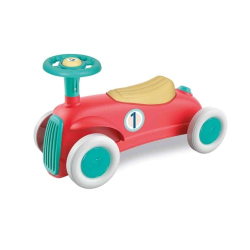 Clementoni 17308 Mein erstes Rutschfahrzeug,Play for Future (aus 100% recyceltem Kunststoff),Retro Lern-Auto für Kinder von 12 bis 36 Monaten, Rot von Clementoni