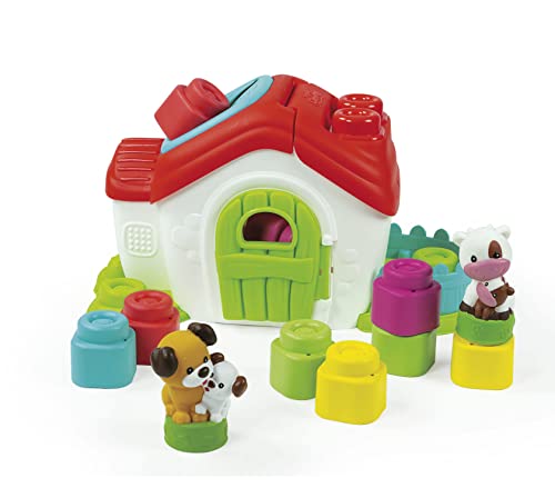 Clementoni - 17662 - Soft Clemmy - Sensorische Farm - Clemmy Bausteine, buntes Soft-Block Set, weiches Motorikspielzeug, Babyspielzeug zum Greifen & Beißen, für Kleinkinder ab 6 Monaten von Clementoni