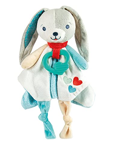 Clementoni - 17681 - Kuscheldecken Hasenbaby - Plüsch Hase, Spielzeug für Babys Entwicklung, Stofftier Für Säuglinge, Für Kleinkinder Ab 0 Monaten von Clementoni