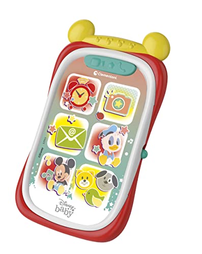 Clementoni 17711 Disney Baby – Baby Mickey Smartphone, Kinderhandy mit Licht- und Soundeffekten, interaktives Babyspielzeug für Kleinkinder von 9 - 36 Monaten von Clementoni