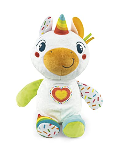 Clementoni 17846 Mein kleines Einhorn-Sprechendes Plüschtier Mit Musik, Aktivitätsspielzeug Baby, Lernspielzeug Für Kinder Ab 6 Monate von Clementoni