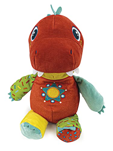 Clementoni 17847 Mein Kleiner Dino-Sprechendes Plüschtier Mit Musik, Aktivitätsspielzeug Baby, Lernspielzeug Für Kinder Ab 6 Monate von Clementoni