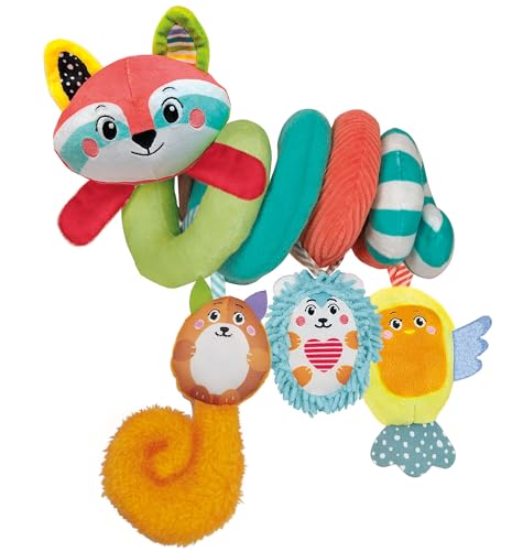 Clementoni - Spirale Kinderwagen Neugeborene, weiche Spiral Happy Animals, Baby for You, Plüsch für die erste Kindheit, maschinenwaschbar, 17909 Clementoni - Spirale Kinderwagen Neugeborene, weiche Spiral Happy Animals, Baby for You, Plüsch für die erste Kindheit, maschinenwaschbar, 17909 von Clementoni