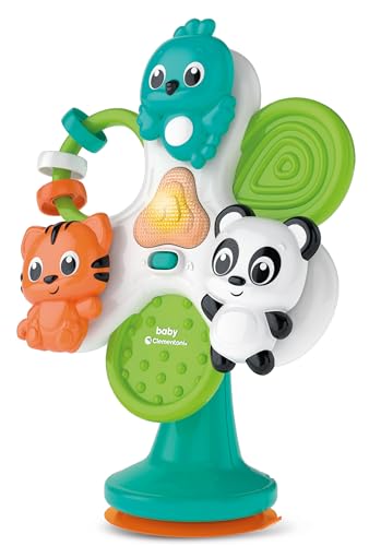 Clementoni - Spiel mit Saugnapf für Hochstuhl, Round & Round Animals - Interaktives Spiel mit Tieren für die frühe Kindheit, Windrad für Kinder 1 Jahr, Batterien im Lieferumfang enthalten, 17915 Clementoni - Spiel mit Saugnapf für Hochstuhl, Round & Round Animals - Interaktives Spiel mit Tieren für die frühe Kindheit, Windrad für Kinder 1 Jahr, Batterien im Lieferumfang enthalten, 17915 von Clementoni