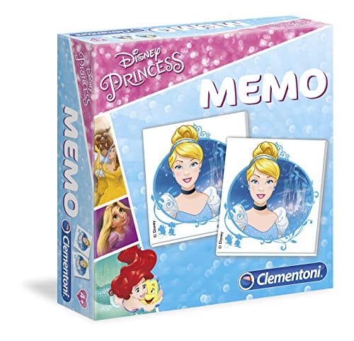 Clementoni - 18009 - Memo - Disney Princess, Gedächtnis- und Vereinsspiel, Lernspiel für Kinder 3 Jahre, Brettspiel für Kinder - Made in Italy von Clementoni