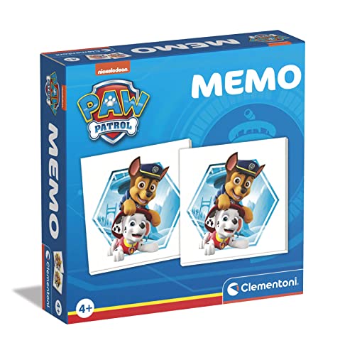 Clementoni - 18123 - Memo Game - Paw Patrol - Memo-Spiel, 80 Kartenpaare, Kartenspiel Kinder, Lernspielzeug Ab 4 Jahre, Hergestellt in Italien von Clementoni