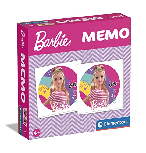 Clementoni Memo Game - Barbie Memoryspiel mit 80 Teilen für Kinder ab 4 Jahren & Erwachsene, ideal als Reisespiel, 18287 von Clementoni