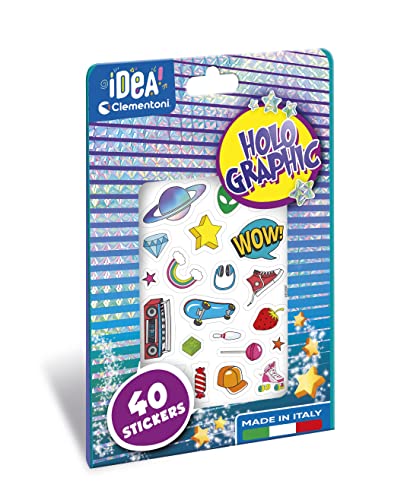 Clementoni 18700 Italien Idea-Olographic Stickers-Aufkleber, holografisch, Haftnotizen mit Stickern, kreatives Spielzeug für Kinder 6 Jahre, Made in Italy, Mehrfarbig, Medio Clementoni 18700 Italien Idea-Olographic Stickers-Aufkleber, holografisch, Haftnotizen mit Stickern, kreatives Spielzeug für Kinder 6 Jahre, Made in Italy, Mehrfarbig, Medio von Clementoni