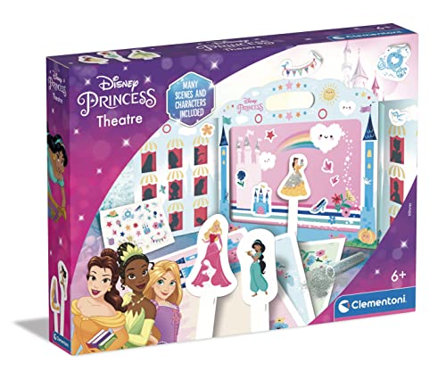 Clementoni 18727 Disney Princess Theater – Kunst und Handwerk für Mädchen ab 6 Jahren, kreatives Spielzeug, Lernspielzeug – Made in Italy, Mehrfarbig, M von Clementoni