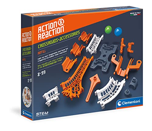 Clementoni 19167 Clementoni-19167 - Wissenschafts- und Spiel- und Reaktionsplattformen, Kreuzungen und Kreuzroßen - Made in Italy - Bahn-Set Konstruktionsspielzeug für Kinder ab 6 Jahren, Englisch von Clementoni