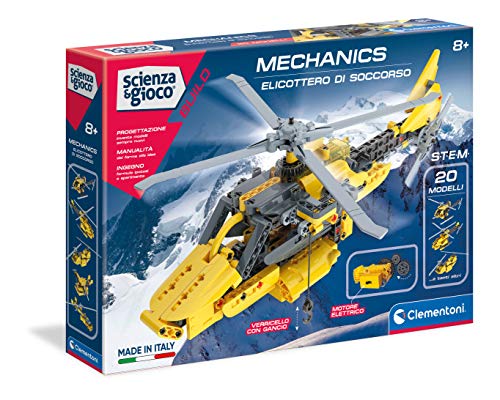 Clementoni 19176 [BLANK] Labor di Meccanica – Hubschrauber – BAU-Set (italienische Version) – Made in Italy, 8 Jahre + von Clementoni