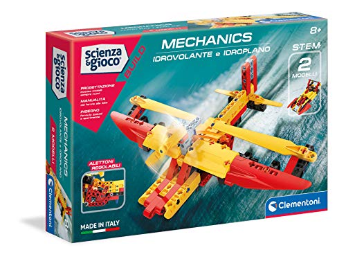 Clementoni 19238 Wissenschaft Build-Wasserabweisend und Hydroplan, Baukasten, Mechanisches Labor, wissenschaftliches Spiel für Kinder 8 Jahre + Made in Italy, Mehrfarbig von Clementoni