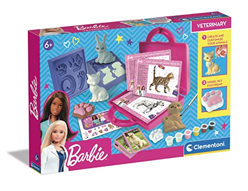 Clementoni 19301 Barbie Tierarzt Experimente Für Kinder, Lernspielzeug, Geschenk-Set Für Mädchen Ab 6 Jahren, Multicolor, S von Clementoni