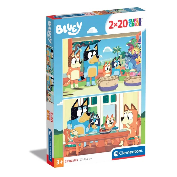 Clementoni 2 Puzzles - Bluey 20 Teile Puzzle Clementoni-24807 von Clementoni
