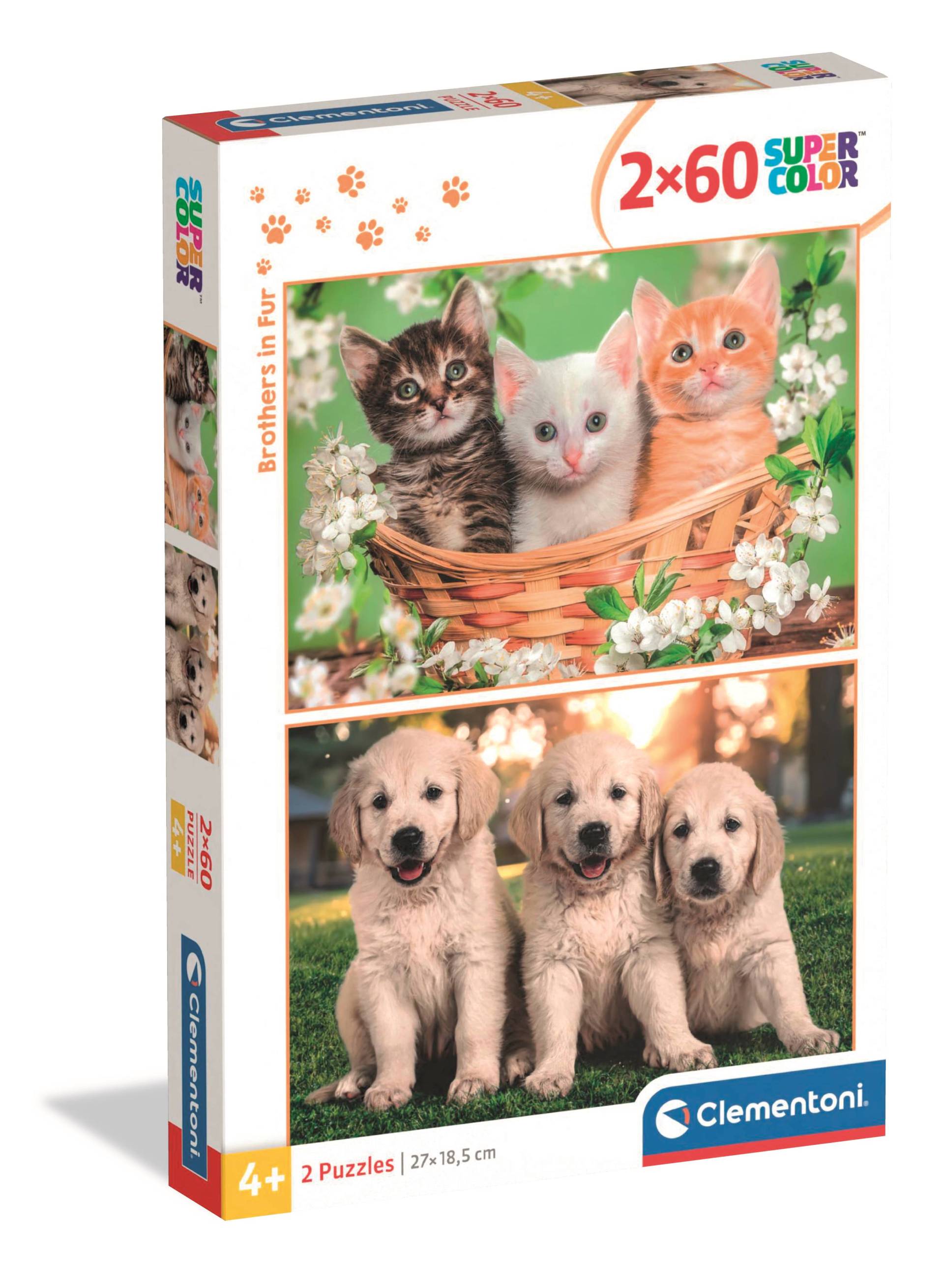 Clementoni 2 Puzzles - Brüder Im Pelz 60 Teile Puzzle Clementoni-24820 Clementoni 2 Puzzles - Brüder Im Pelz 60 Teile Puzzle Clementoni-24820 von Clementoni
