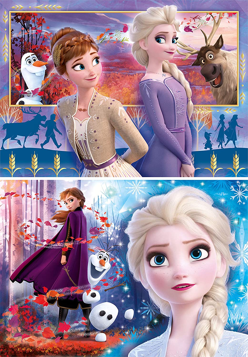 Clementoni 2 Puzzles - Frozen 2 60 Teile Puzzle Clementoni-21609 von Clementoni