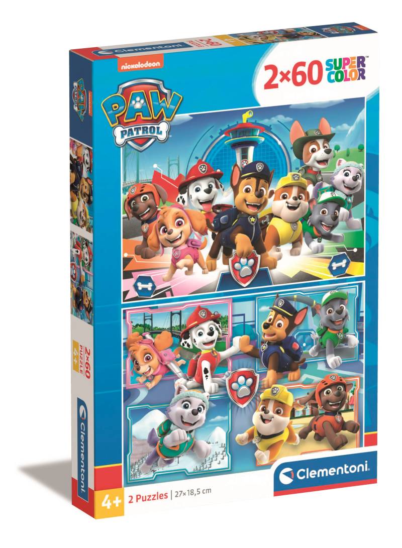 Clementoni 2 Puzzles - Paw Patrol - 2x60 Teile 60 Teile Puzzle Clementoni-21617 von Clementoni