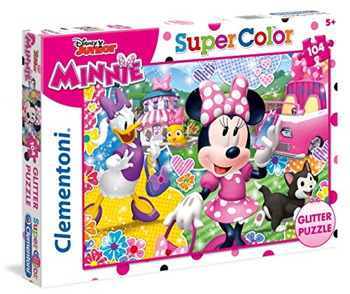 Clementoni 20146 "Minnie Happy Helpers - Glitter Puzzle, 104 Teile von Clementoni