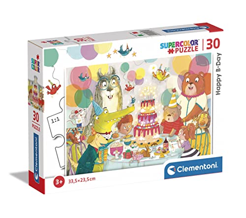 Clementoni 20264 Supercolor Happy Birthday – Puzzle 30 Teile ab 3 Jahren, buntes Kinderpuzzle mit besonderer Leuchtkraft & Farbintensität, Geschicklichkeitsspiel für Kinder Clementoni 20264 Supercolor Happy Birthday – Puzzle 30 Teile ab 3 Jahren, buntes Kinderpuzzle mit besonderer Leuchtkraft & Farbintensität, Geschicklichkeitsspiel für Kinder von Clementoni