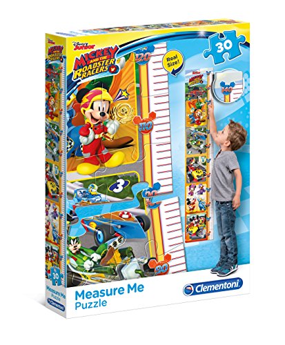 Clementoni 20321" Mickey and The Roadster Racers-Maxi Measure Me Puzzle, 30 Teile von Clementoni