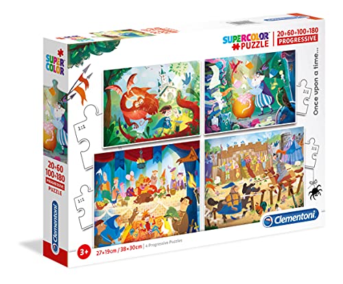 Clementoni 21406 Progressive Puzzle Es war einmal – Puzzle 20 + 60 + 100 + 180 Teile ab 3 Jahren, Bunte Kinderpuzzle mit zunehmendem Schwierigkeitsgrad, Denkspiel für Kinder Clementoni 21406 Progressive Puzzle Es war einmal – Puzzle 20 + 60 + 100 + 180 Teile ab 3 Jahren, Bunte Kinderpuzzle mit zunehmendem Schwierigkeitsgrad, Denkspiel für Kinder von Clementoni