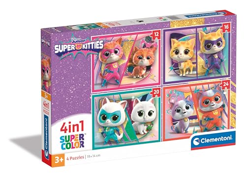 Clementoni Disney Super Kitties Puzzle 4 in 1 - Disney Puzzle für Kinder ab 3 Jahren - Geschicklichkeitsspiel für Kinder von Clementoni 21531 Clementoni Disney Super Kitties Puzzle 4 in 1 - Disney Puzzle für Kinder ab 3 Jahren - Geschicklichkeitsspiel für Kinder von Clementoni 21531 von Clementoni