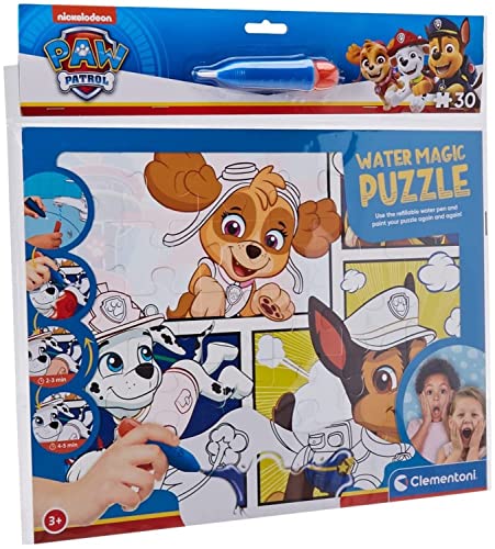 Clementoni 22710 Water Magic Paw Patrol 30 Teile-Puzzle Für Kinder Ab 3 Jahren, Made In Italy, Mehrfarbig, Medio von Clementoni