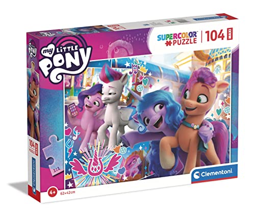 Clementoni 23764 Supercolor My Little Pony 104 Teile Maxi-Puzzle Für Kinder Ab 4 Jahren, Made In Italy, Mehrfarbig, Medium Clementoni 23764 Supercolor My Little Pony 104 Teile Maxi-Puzzle Für Kinder Ab 4 Jahren, Made In Italy, Mehrfarbig, Medium von Clementoni