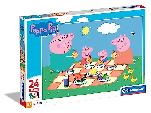 Clementoni 24028 Maxi Peppa Pig – Puzzle 24 Teile ab 3 Jahren, farbenfrohes Kinderpuzzle mit extra großen Puzzleteilen, Geschicklichkeitsspiel für Kinder Clementoni 24028 Maxi Peppa Pig – Puzzle 24 Teile ab 3 Jahren, farbenfrohes Kinderpuzzle mit extra großen Puzzleteilen, Geschicklichkeitsspiel für Kinder von Clementoni