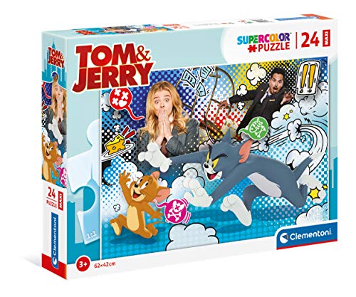 Clementoni 24212 Maxi Tom & Jerry – Puzzle 24 Teile ab 3 Jahren, farbenfrohes Kinderpuzzle mit extra großen Puzzleteilen, Geschicklichkeitsspiel für Kinder Clementoni 24212 Maxi Tom & Jerry – Puzzle 24 Teile ab 3 Jahren, farbenfrohes Kinderpuzzle mit extra großen Puzzleteilen, Geschicklichkeitsspiel für Kinder von Clementoni