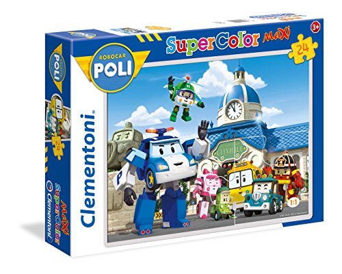 Clementoni 24494 Robocar Poli Supercolor Puzzle, 24 Pezzi von Clementoni