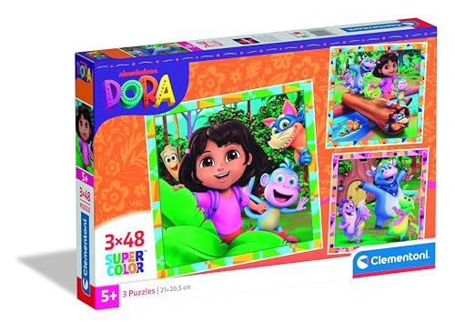 Clementoni 25078 Dora The Explorer – Puzzle 3x48 Teile, farbenfrohes Lernspiel für Kinder ab 5 Jahren Clementoni 25078 Dora The Explorer – Puzzle 3x48 Teile, farbenfrohes Lernspiel für Kinder ab 5 Jahren von Clementoni