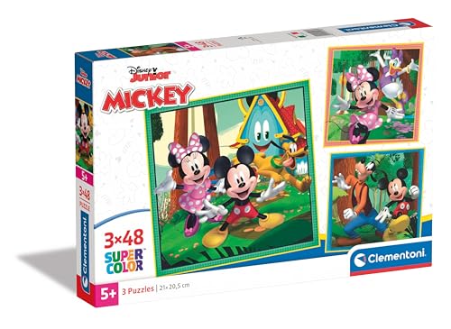 Clementoni Supercolor Disney Mickey Maus & Seine Freunde Puzzle 3 x 48 Teile - Disney Puzzle für Kinder ab 5 Jahren - buntes Kinderpuzzle mit besonderer Leuchtkraft & Farbintensität 25298 Clementoni Supercolor Disney Mickey Maus & Seine Freunde Puzzle 3 x 48 Teile - Disney Puzzle für Kinder ab 5 Jahren - buntes Kinderpuzzle mit besonderer Leuchtkraft & Farbintensität 25298 von Clementoni