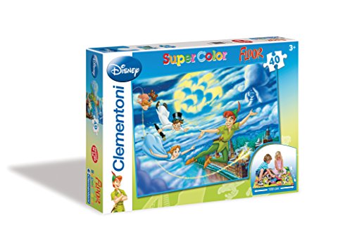 Clementoni 25440.8 - Puzzle Floor, Peter Pan Nachtflug, 40 Teile von Clementoni