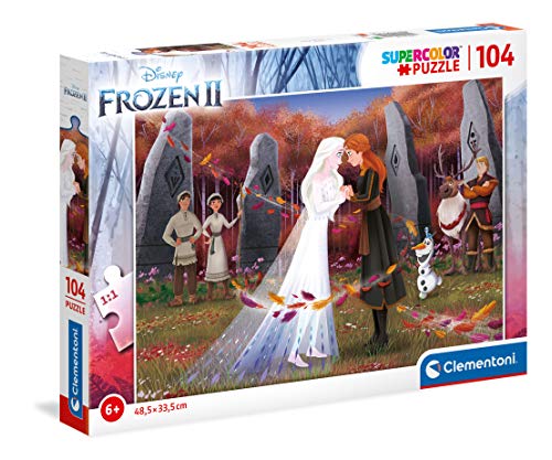 Clementoni 25719 Supercolor Frozen 2 – Puzzle 104 Teile ab 6 Jahren, buntes Kinderpuzzle mit besonderer Leuchtkraft & Farbintensität, Geschicklichkeitsspiel für Kinder Clementoni 25719 Supercolor Frozen 2 – Puzzle 104 Teile ab 6 Jahren, buntes Kinderpuzzle mit besonderer Leuchtkraft & Farbintensität, Geschicklichkeitsspiel für Kinder von Clementoni