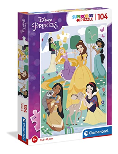 Clementoni - 25736 - Supercolor Puzzle Disney Princess - Puzzle Mit 104 Teile - Puzzle Für Kinder Ab 6 Jahren, Made In Italy Clementoni - 25736 - Supercolor Puzzle Disney Princess - Puzzle Mit 104 Teile - Puzzle Für Kinder Ab 6 Jahren, Made In Italy von Clementoni