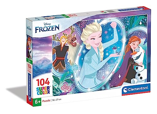 Clementoni 25737 Supercolor Disney Frozen 2 104 Teile-Puzzle Für Kinder Ab 6 Jahren, Made In Italy, Mehrfarbig, Medium von Clementoni