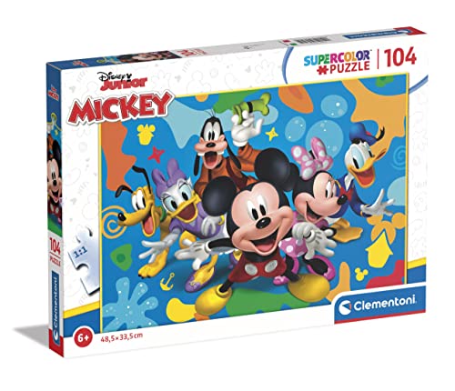 Clementoni - 25745 - Supercolor Puzzle Disney Mickey and Friends - Puzzle 104 Teile Ab 6 Jahren, buntes Kinderpuzzle mit besonderer Leuchtkraft & Farbintensität, Geschicklichkeitsspiel für Kinder Clementoni - 25745 - Supercolor Puzzle Disney Mickey and Friends - Puzzle 104 Teile Ab 6 Jahren, buntes Kinderpuzzle mit besonderer Leuchtkraft & Farbintensität, Geschicklichkeitsspiel für Kinder von Clementoni