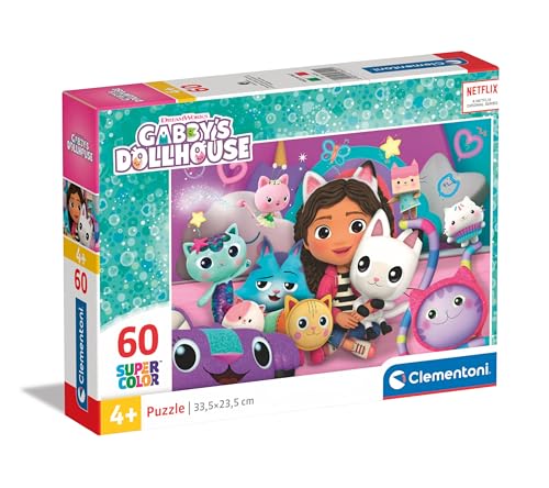 Clementoni Gabby's Dollhouse Kinder Puzzle 60 Maxi Teile - Puzzle 33,5 x 23,5 cm für Kinder ab 4 Jahre - Geschicklichkeitsspiel von Clementoni 26202 Clementoni Gabby's Dollhouse Kinder Puzzle 60 Maxi Teile - Puzzle 33,5 x 23,5 cm für Kinder ab 4 Jahre - Geschicklichkeitsspiel von Clementoni 26202 von Clementoni
