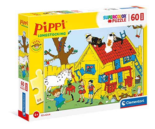 Clementoni 26466 Maxi Pippi Langstrumpf – Puzzle 60 Teile ab 4 Jahren, farbenfrohes Kinderpuzzle mit extra großen Puzzleteilen, Geschicklichkeitsspiel für Kinder Clementoni 26466 Maxi Pippi Langstrumpf – Puzzle 60 Teile ab 4 Jahren, farbenfrohes Kinderpuzzle mit extra großen Puzzleteilen, Geschicklichkeitsspiel für Kinder von Clementoni