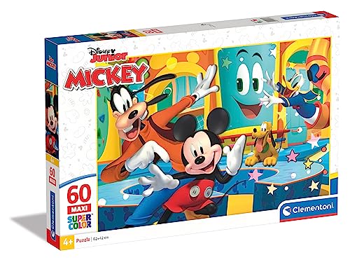 Clementoni 26473 Supercolor Disney Mickey 60 Teile Maxi-Puzzle Für Kinder Ab 4 Jahren, Made In Italy, Mehrfarbig, Medium von Clementoni