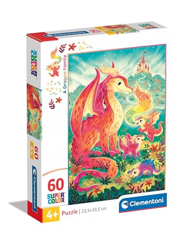 Clementoni A Dragon Family Kinder Puzzle 60 Maxi Teile - Puzzle 33,5 x 23,5 cm für Kinder 4 Jahre - Geschicklichkeitsspiel Cartoon Puzzle - 26600 Clementoni A Dragon Family Kinder Puzzle 60 Maxi Teile - Puzzle 33,5 x 23,5 cm für Kinder 4 Jahre - Geschicklichkeitsspiel Cartoon Puzzle - 26600 von Clementoni