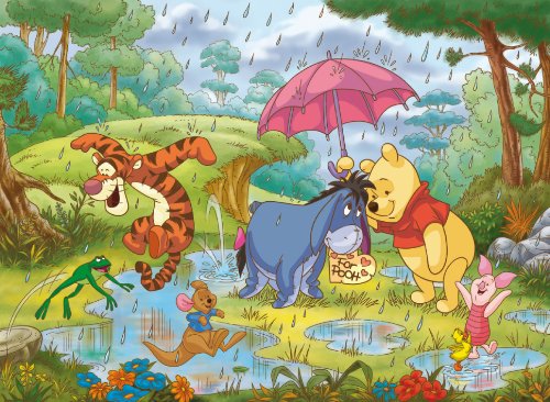Clementoni 26735.4 - Puzzle Maxi, Winnie the Pooh: It's Raining, 60 Teile von Clementoni