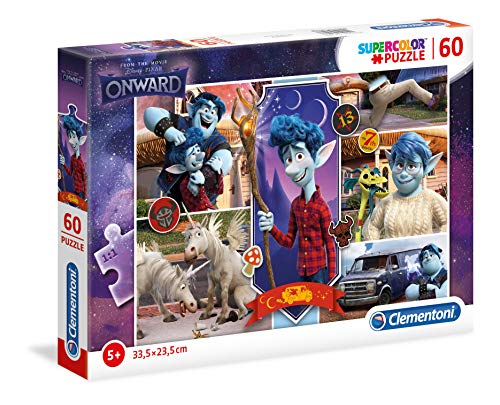 Clementoni 26993 Supercolor Onward – Puzzle 60 Teile ab 4 Jahren, buntes Kinderpuzzle mit besonderer Leuchtkraft & Farbintensität, Geschicklichkeitsspiel für Kinder von Clementoni