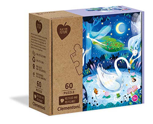 Clementoni 26997 Play for Future Enchanted Night – Puzzle 60 Teile ab 5 Jahren, Kinderpuzzle aus recyceltem & recycelbarem Material, Denkspiel für Kinder von Clementoni